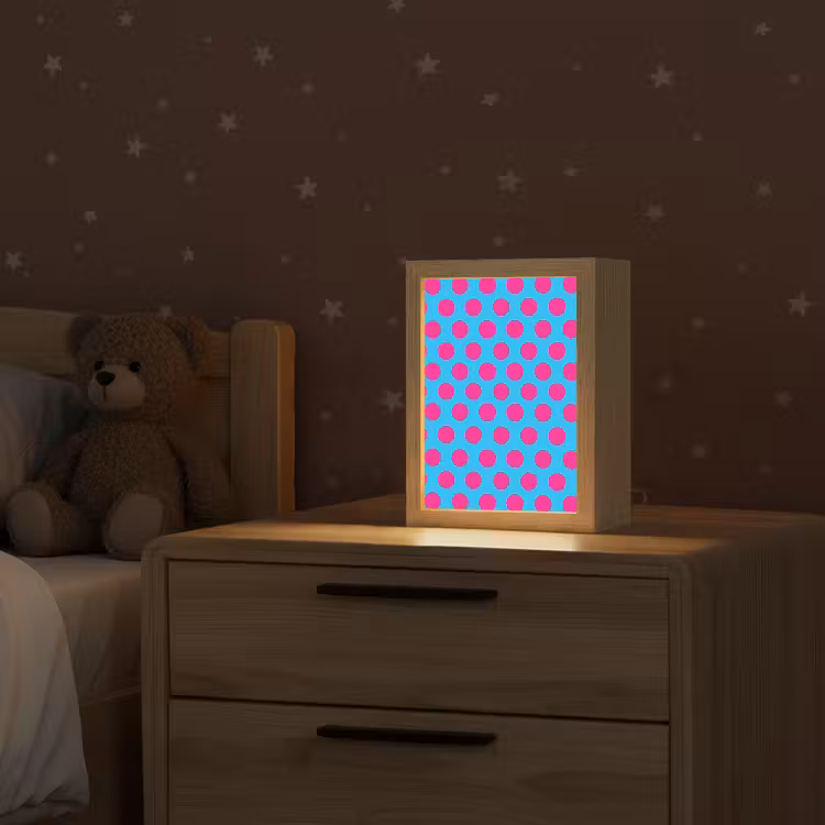 Stippen - Klassiek - Roze Light Box met kabel (Kinderlampje) klein 904 -sfeer1_kind