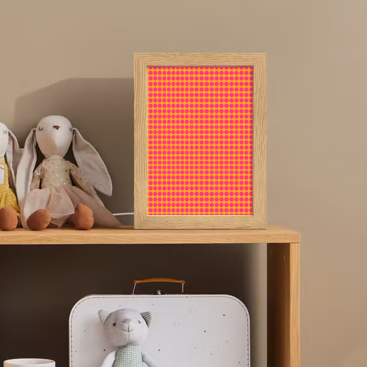 Stippen - Patroon - Oranje Light Box met kabel (Kinderlampje) klein 904 -sfeer2_kind