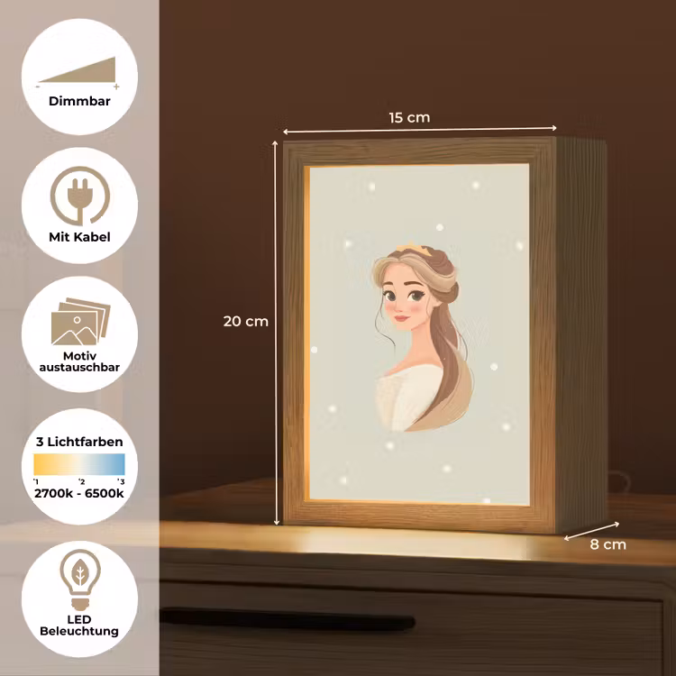 Prinses - Tiara - Groen - Stippen Light Box met kabel (Kinderlampje) klein -USP_websiteoverzichtDE