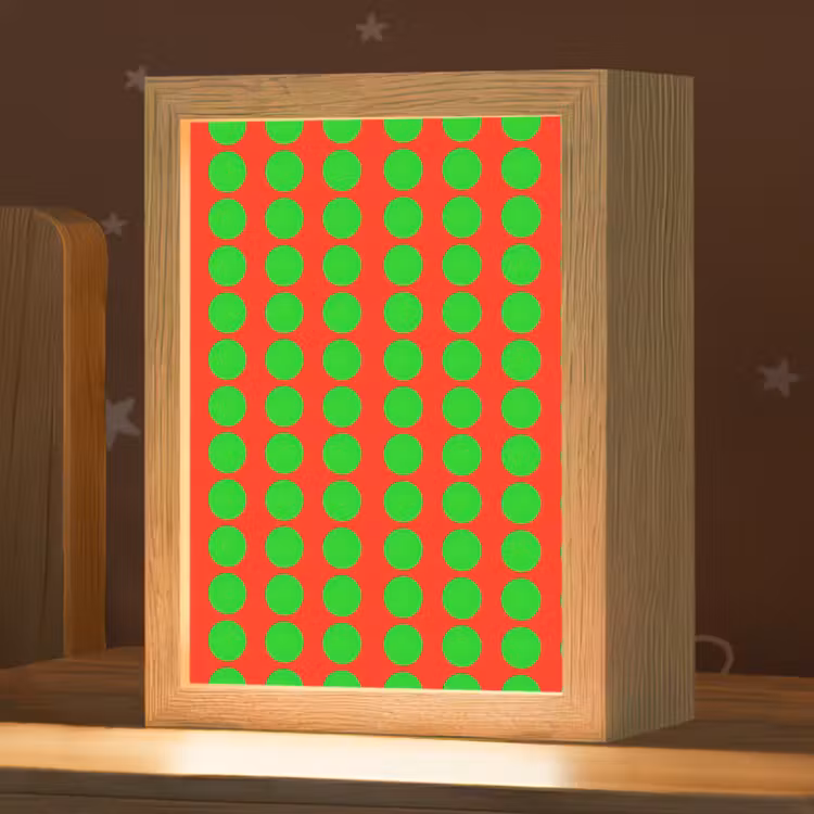 Stippen - Patroon - Groen Light Box met kabel (Kinderlampje) klein 904 -zzz_3d_website
