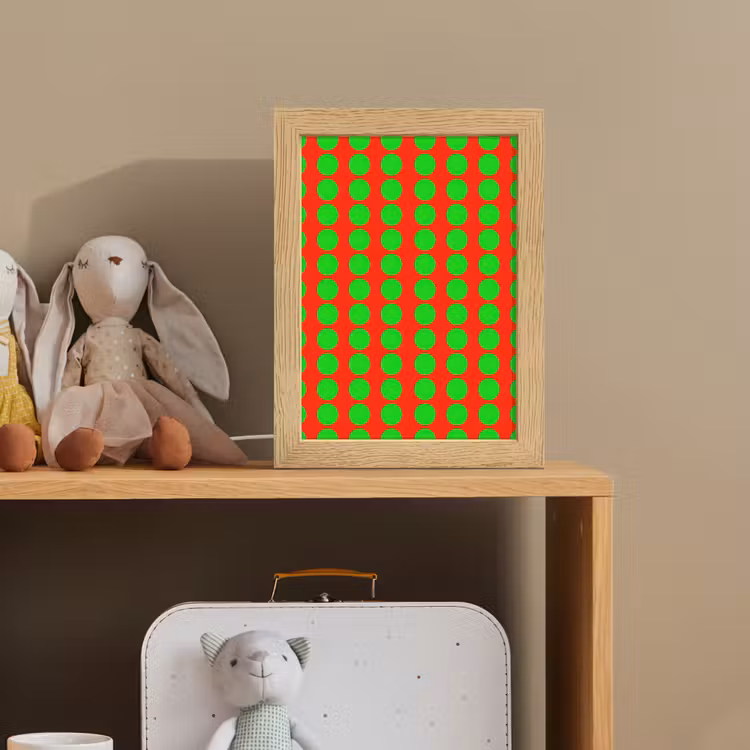 Stippen - Patroon - Groen Light Box met kabel (Kinderlampje) klein 904 -sfeer2_kind