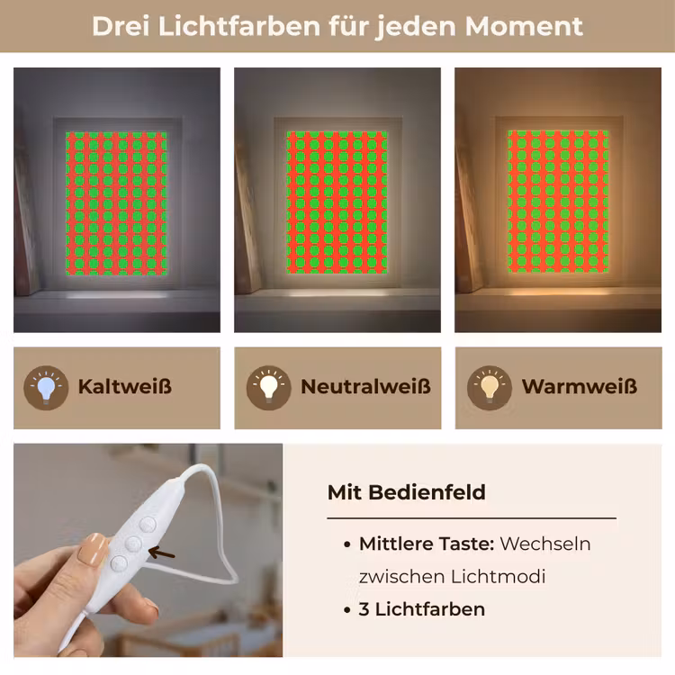 Stippen - Patroon - Groen Light Box met kabel (Kinderlampje) klein 904 -USP_lichtkleurDE