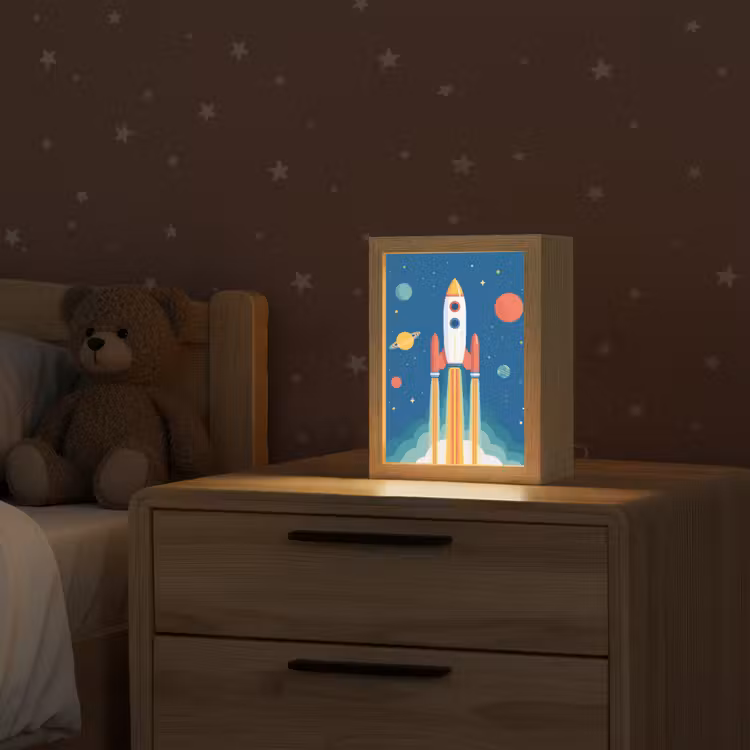 Raket - Planeten - Ruimte Light Box met kabel klein -sfeer1_kind