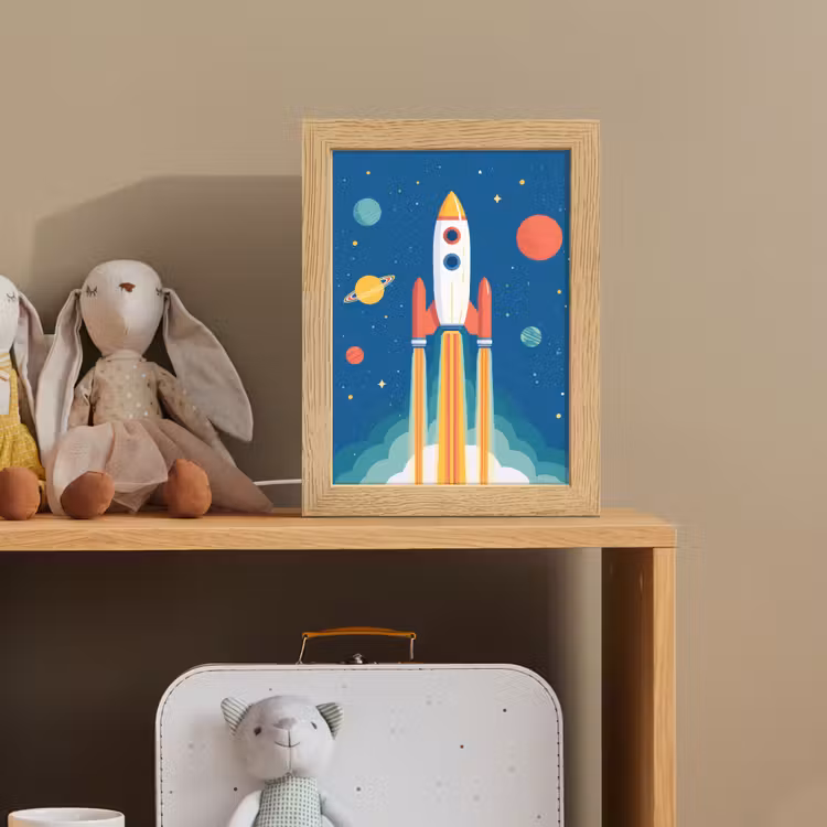 Raket - Planeten - Ruimte Light Box met kabel klein -sfeer2_kind