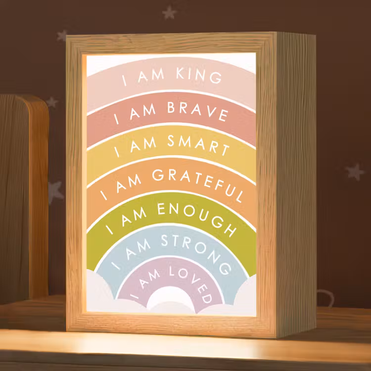 Regenboog - Kleuren - Quotes Light Box met kabel klein -zzz_3d_website