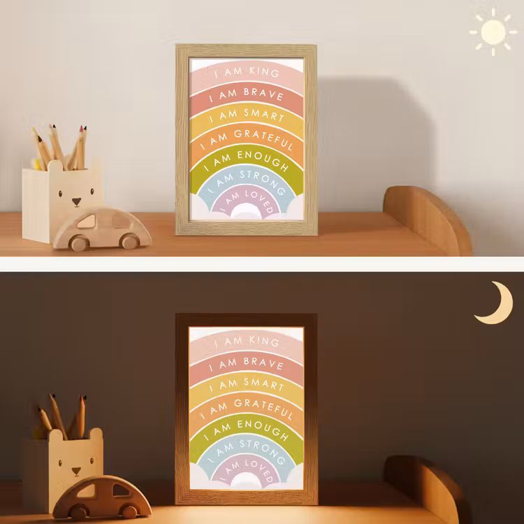 Regenboog - Kleuren - Quotes Light Box met kabel klein -sfeer3_kind