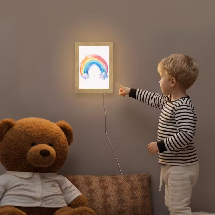 Regenboog - Kinderen - Meisje Light Box met kabel klein -sfeer4a_kind