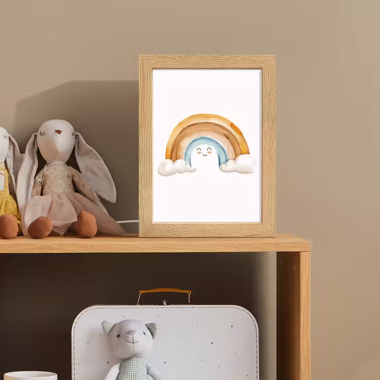 Regenboog - Pastel kleuren Light Box met kabel klein -sfeer2_kind