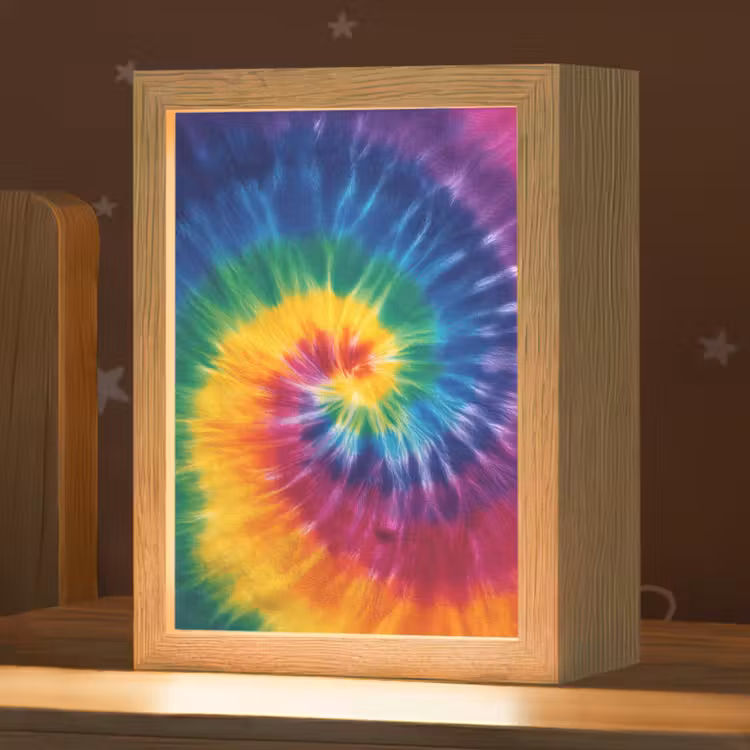 Regenboogkleuren - Spiraal - Kleurrijk Light Box met kabel klein -zzz_3d_website