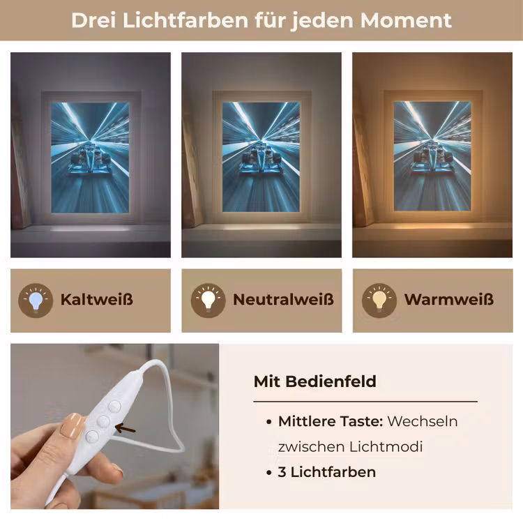 Race - Auto - Formule 1 - Jongens - Blauw Light Box met kabel klein -USP_lichtkleurDE
