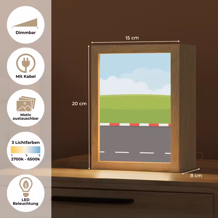 Racebaan - Illustratie - Sport - Kleurrijk Light Box met kabel (Kinderlampje) klein -USP_websiteoverzichtDE