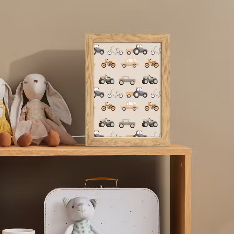 Retro - voertuigen - patroon Light Box met kabel klein -sfeer2_kind