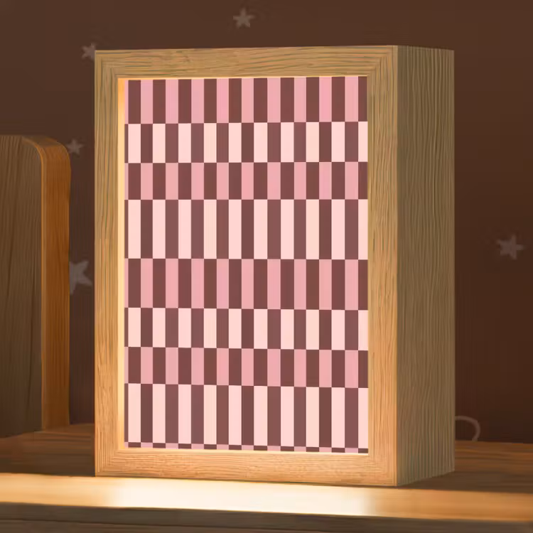 Roze - Rood - Blokjes Light Box met kabel (Kinderlampje) klein 904 -zzz_3d_website
