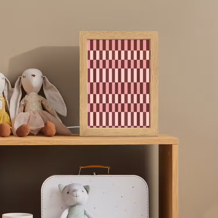 Roze - Rood - Blokjes Light Box met kabel (Kinderlampje) klein 904 -sfeer2_kind