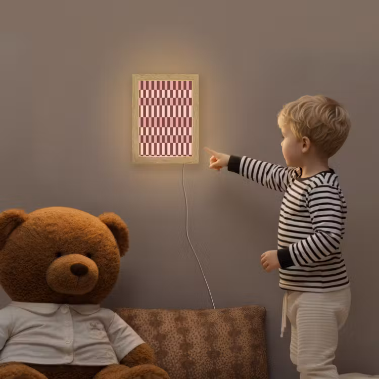 Roze - Rood - Blokjes Light Box met kabel (Kinderlampje) klein 904 -sfeer4a_kind