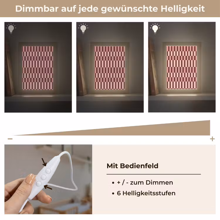 Roze - Rood - Blokjes Light Box met kabel (Kinderlampje) klein 904 -USP_dimbaarDE