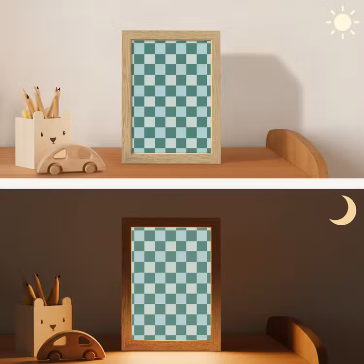 Schaak - Klassiek - Groen Light Box met kabel (Kinderlampje) klein 904 -sfeer3_kind
