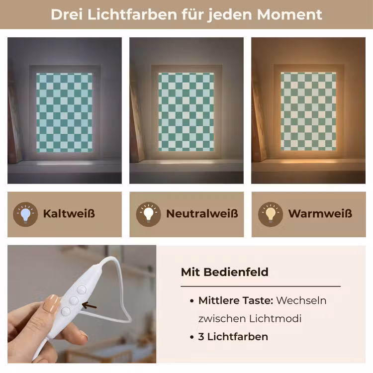Schaak - Klassiek - Groen Light Box met kabel (Kinderlampje) klein 904 -USP_lichtkleurDE