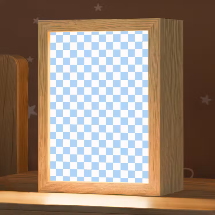 Schaakbord - Klassiek - Blauw Light Box met kabel (Kinderlampje) klein 904 -zzz_3d_website