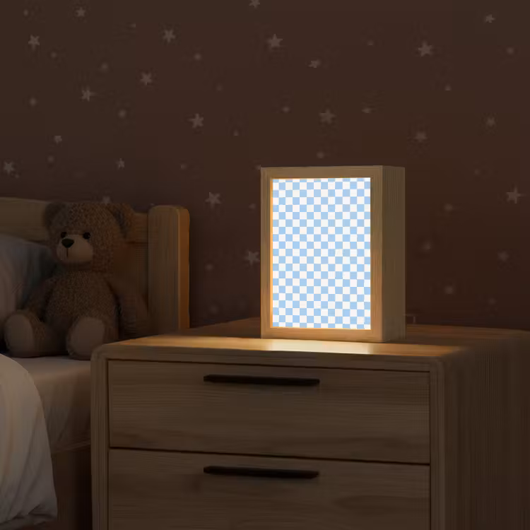 Schaakbord - Klassiek - Blauw Light Box met kabel (Kinderlampje) klein 904 -sfeer1_kind