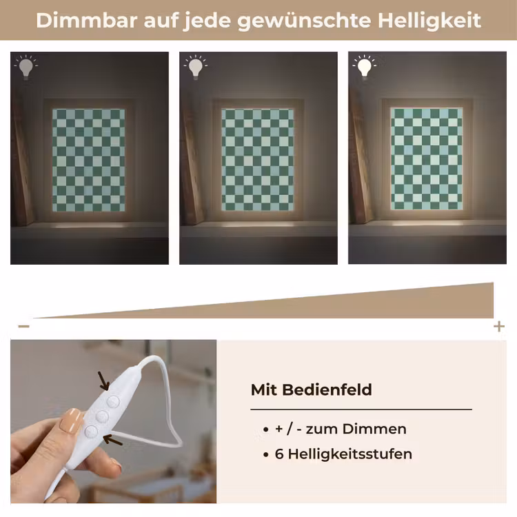 Schaakbord - Klassiek - Groen Light Box met kabel (Kinderlampje) klein 904 -USP_dimbaarDE