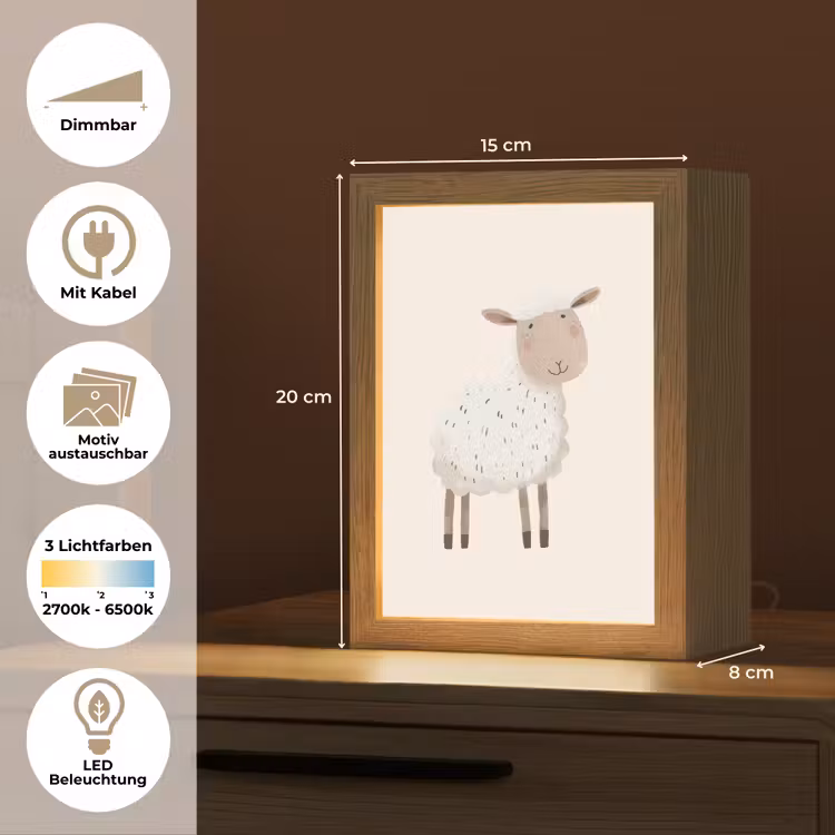Schaap - Boerderij dier - Dieren Light Box met kabel (Kinderlampje) klein -USP_websiteoverzichtDE