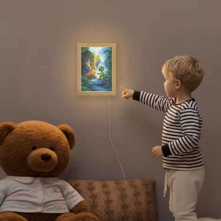 Schildpad - Dino - Jungle - Waterval Light Box met kabel klein -sfeer4a_kind