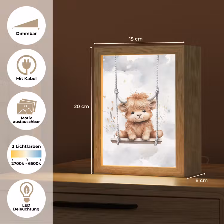 Schotse hooglander - Dier - Kinderen Light Box met kabel (Kinderlampje) klein -USP_websiteoverzichtDE