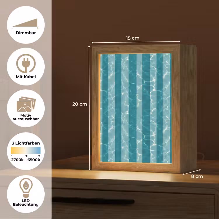 Zwembad - Strepen - Groen Light Box met kabel (Kinderlampje) klein 904 -USP_websiteoverzichtDE