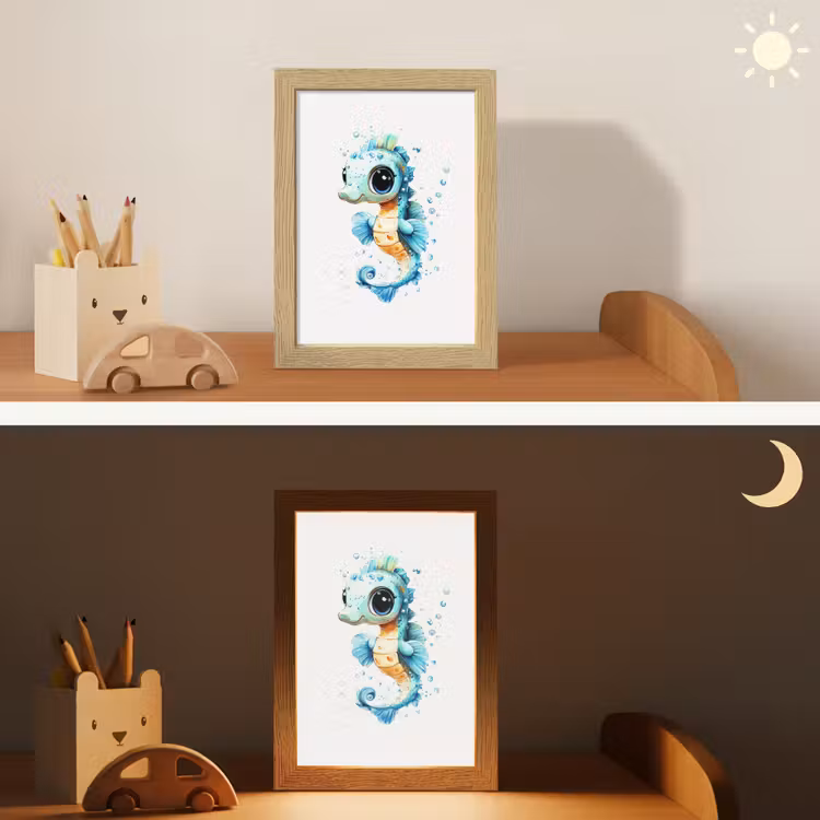Zeepaardje - Spetters - Blauw Light Box met kabel klein -sfeer3_kind