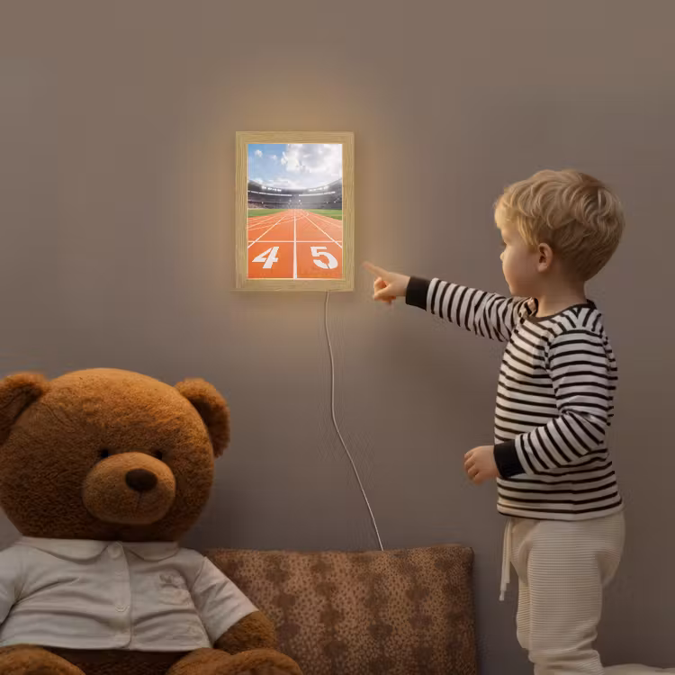 Sintelbaan - Stadion - Sport -Oranje Light Box met kabel (Kinderlampje) klein -sfeer4a_kind