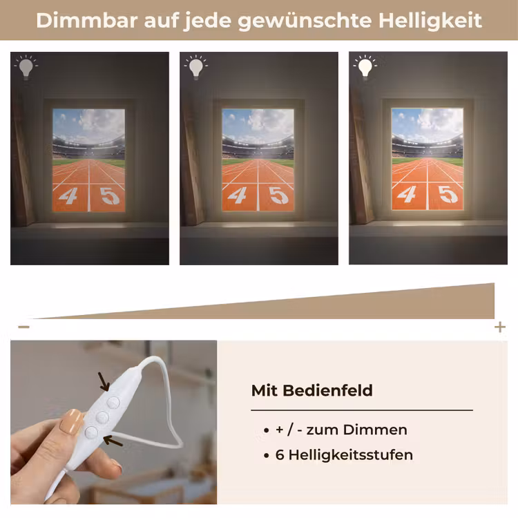 Sintelbaan - Stadion - Sport -Oranje Light Box met kabel (Kinderlampje) klein -USP_dimbaarDE
