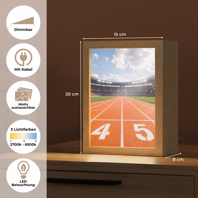 Sintelbaan - Stadion - Sport -Oranje Light Box met kabel (Kinderlampje) klein -USP_websiteoverzichtDE