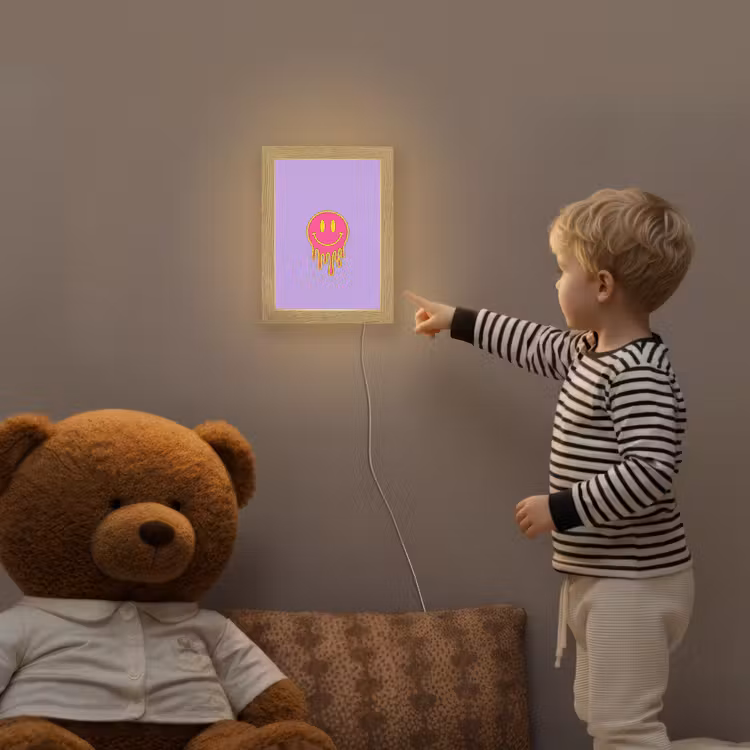 Smiley - Drip - Neon Light Box met kabel (Kinderlampje) klein -sfeer4a_kind