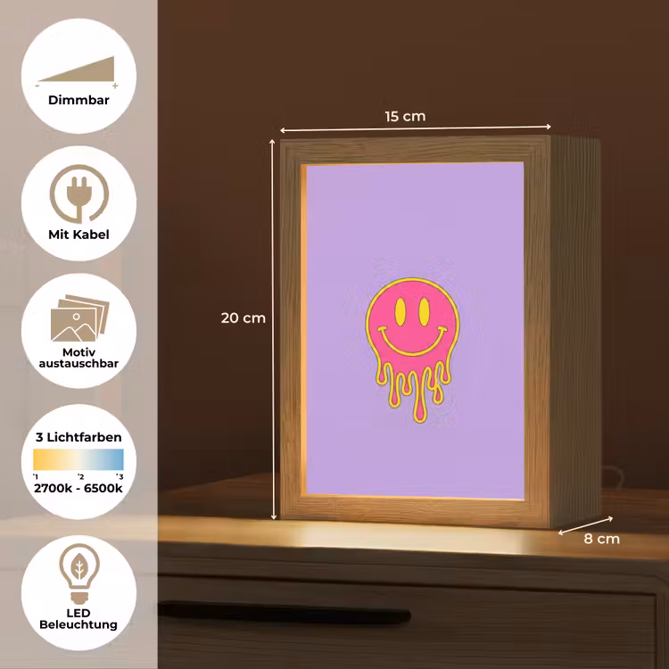 Smiley - Drip - Neon Light Box met kabel (Kinderlampje) klein -USP_websiteoverzichtDE