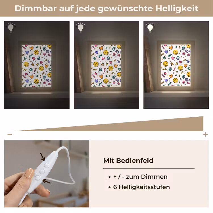 Smileys - Pictogrammen - Kleurrijk Light Box met kabel klein -USP_dimbaarDE