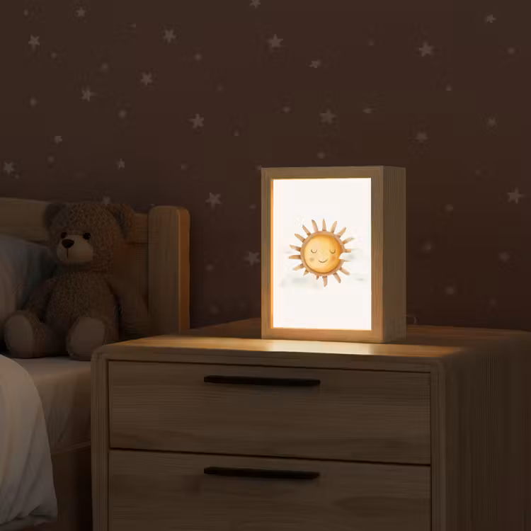 Zon - Wolken - Pastel kleuren Light Box met kabel klein -sfeer1_kind
