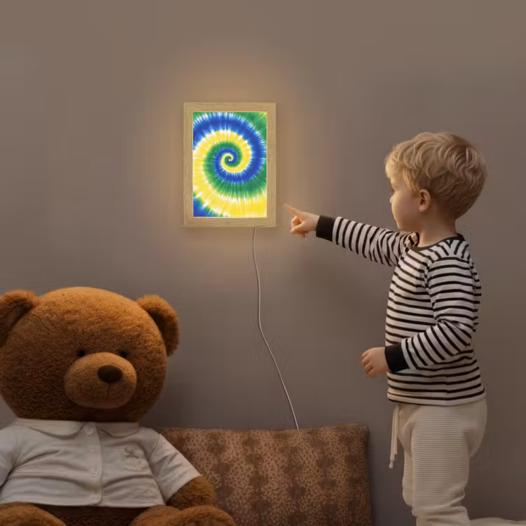 Spiraal - Groen - Draaiend Light Box met kabel klein -sfeer4a_kind