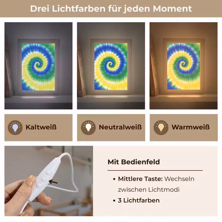Spiraal - Groen - Draaiend Light Box met kabel klein -USP_lichtkleurDE