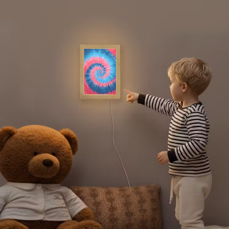 Spiraal - Roze - Draaiend Light Box met kabel klein -sfeer4a_kind