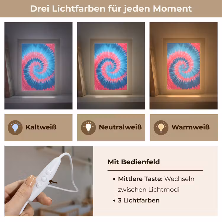 Spiraal - Roze - Draaiend Light Box met kabel klein -USP_lichtkleurDE