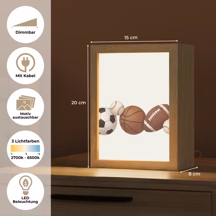 Sport - Ballen - Illustratie Light Box met kabel (Kinderlampje) klein -USP_websiteoverzichtDE