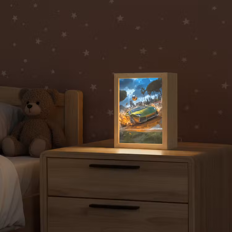 Sportwagen - Groen - Voetbal Light Box met kabel klein -sfeer1_kind