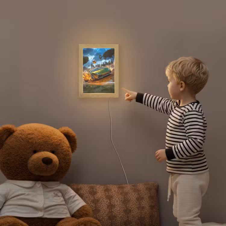 Sportwagen - Groen - Voetbal Light Box met kabel klein -sfeer4a_kind
