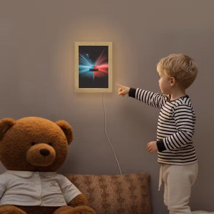 Sportwagen - Rood - Blauw - Snelheid Light Box met kabel klein -sfeer4a_kind