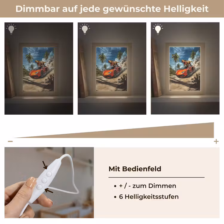 Sportauto - Rood - Dino Light Box met kabel klein -USP_dimbaarDE