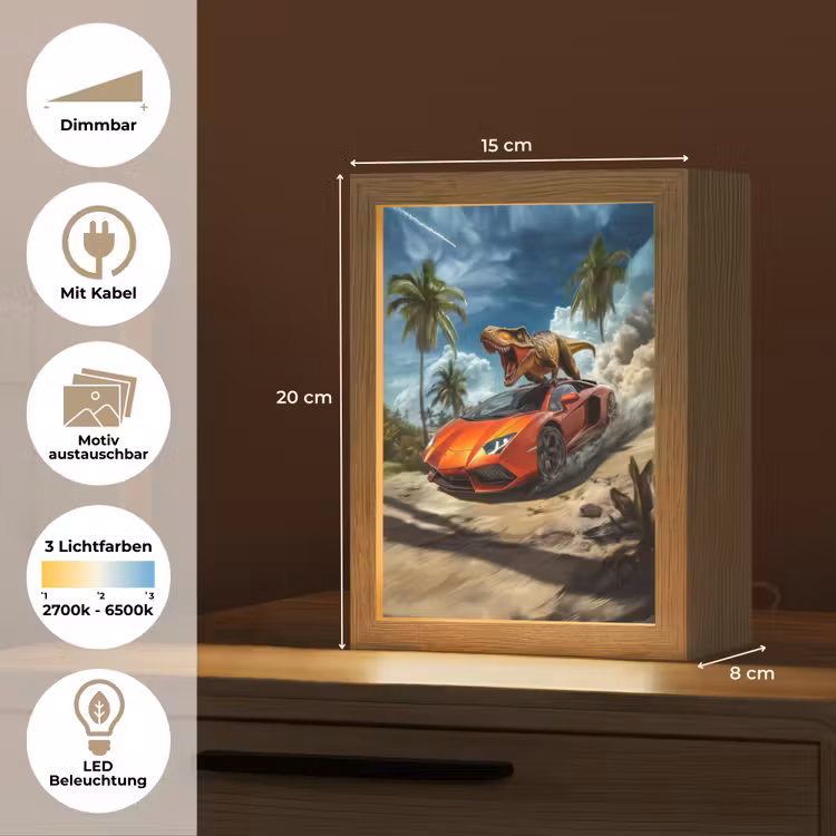 Sportauto - Rood - Dino Light Box met kabel (Kinderlampje) klein -USP_websiteoverzichtDE