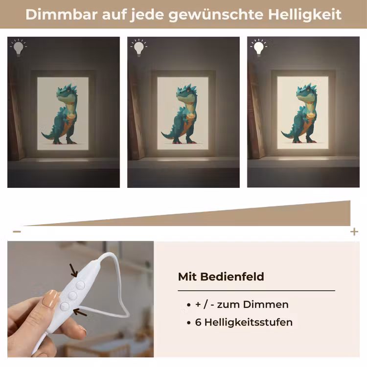 Stekels - Dino - Blauw - Gespierd Light Box met kabel klein -USP_dimbaarDE