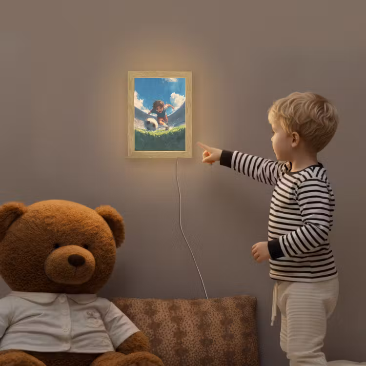 Stadion - Voetballer - Bal Light Box met kabel klein -sfeer4a_kind