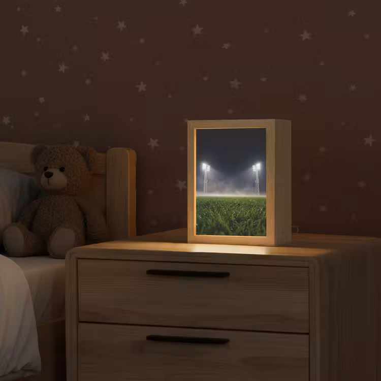 Stadion - Lichtmast - Sport - Nacht Light Box met kabel (Kinderlampje) klein -sfeer1_kind